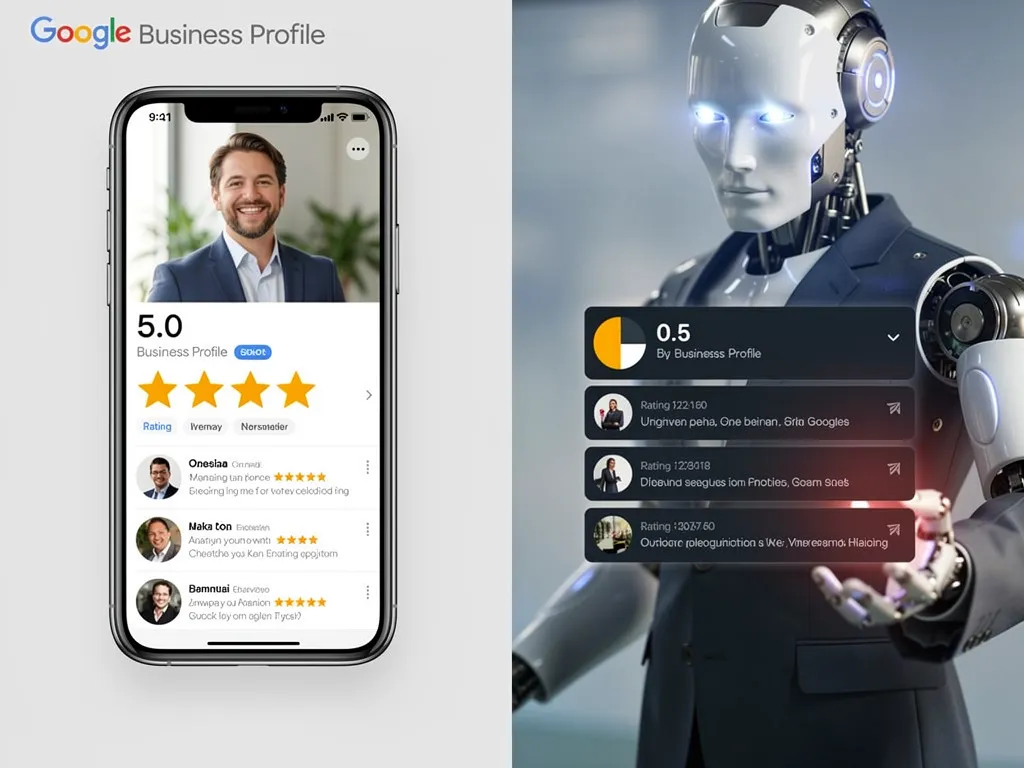 Genuine Google Business Profile with real customer versus fake robotic engagement