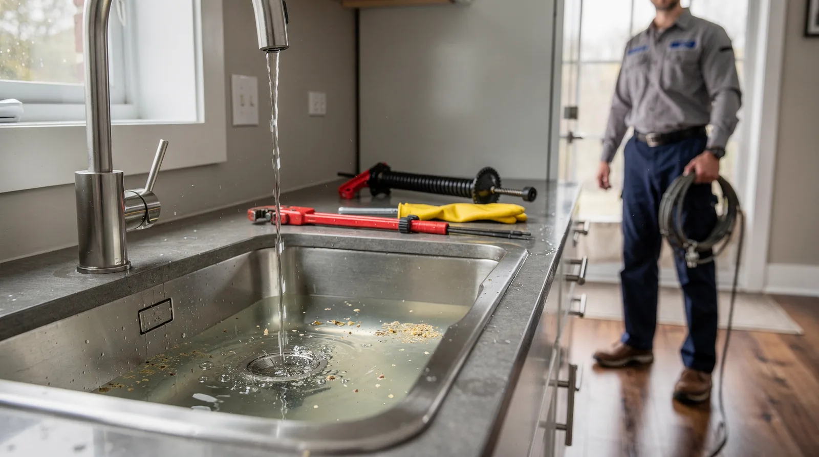 Yes, a stubborn clog can qualify as a genuine plumbing emergency, especially when water backs
