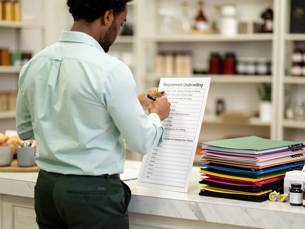 Business owner completing SBA loan application paperwork with an advisor