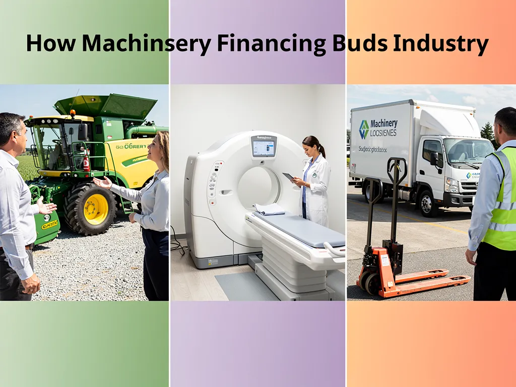 Farm, healthcare, and transportation equipment representing industry-specific machinery financing
