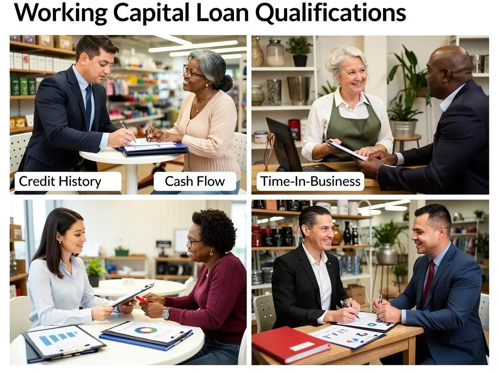 Loan officer reviewing a business credit report and application documents