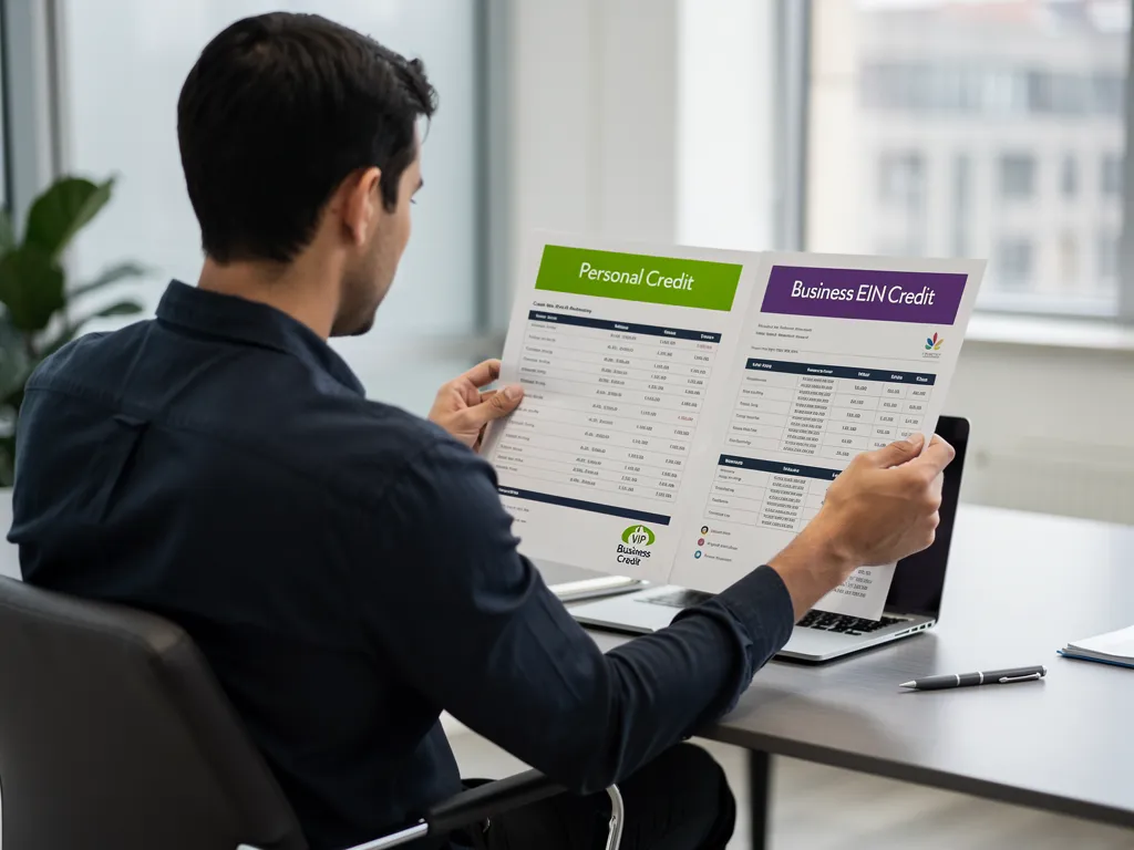 Business credit profile separated from a personal Social Security identity