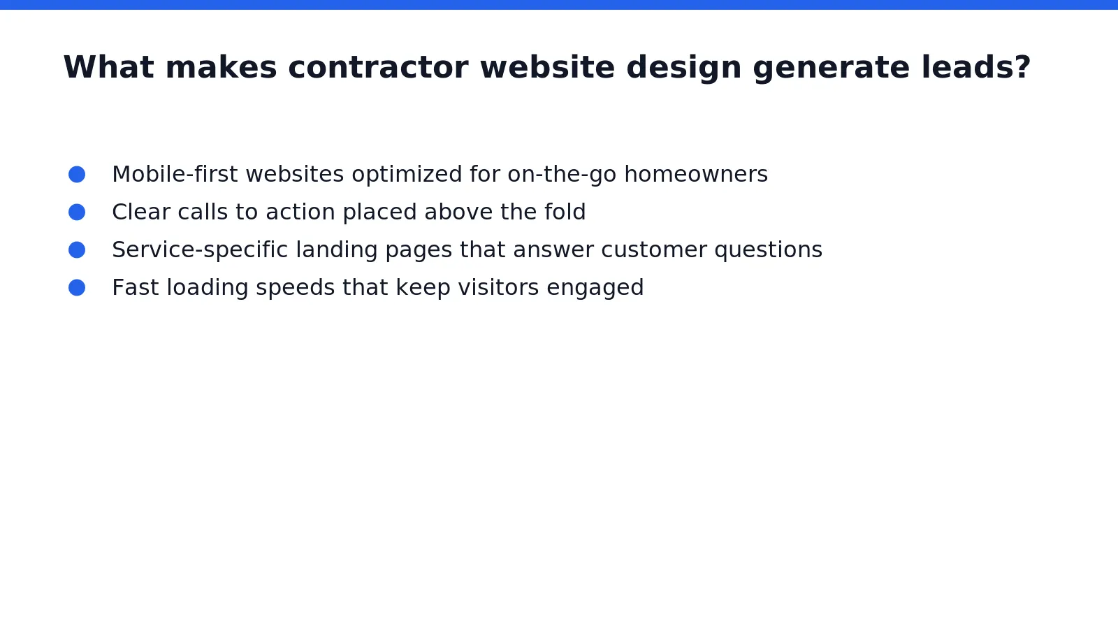 Effective contractor website design focuses on turning searches into potential jobs. Raid Contractor Marketing ensures