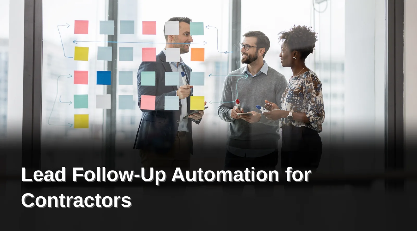 A lead follow-up automation system sends messages to prospects automatically after an initial contact