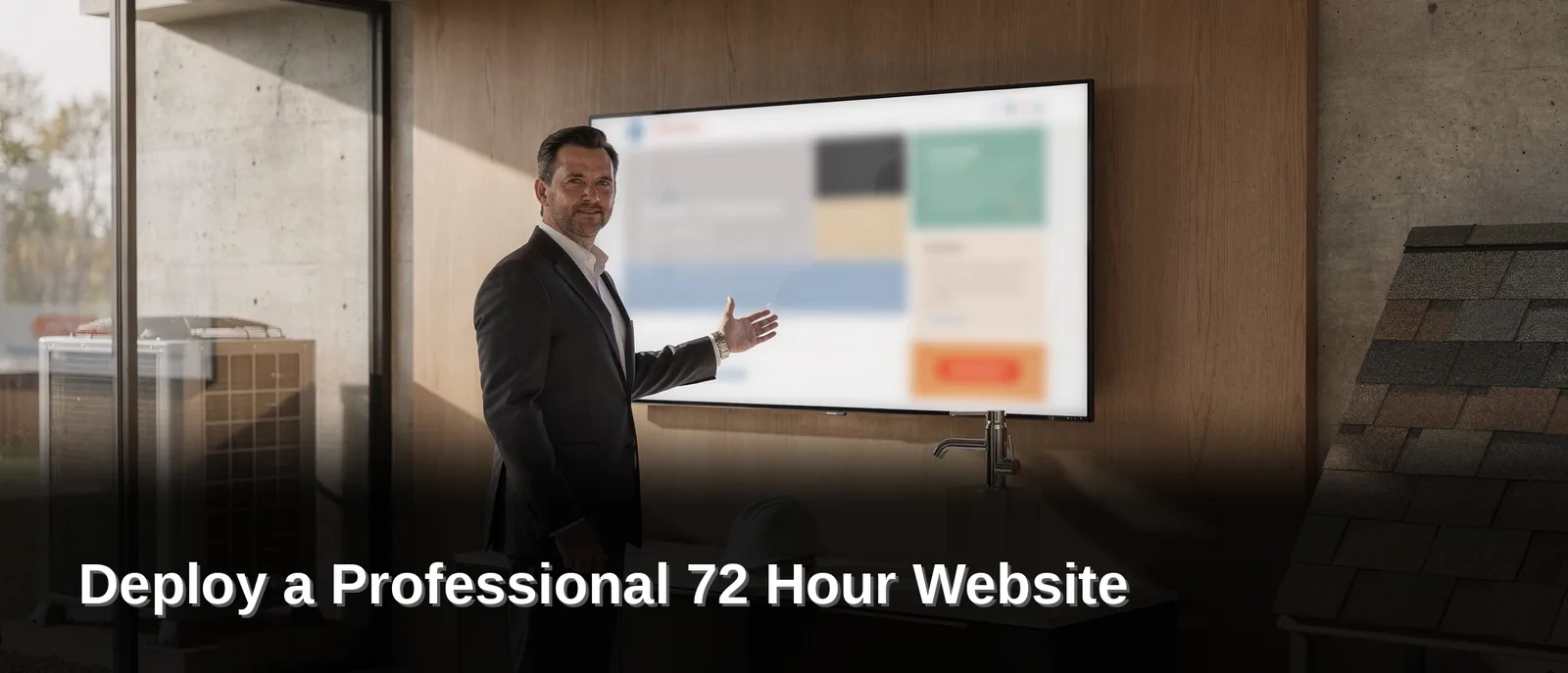 A 72 hour website is a fast website launch process built specifically for home-services contractors