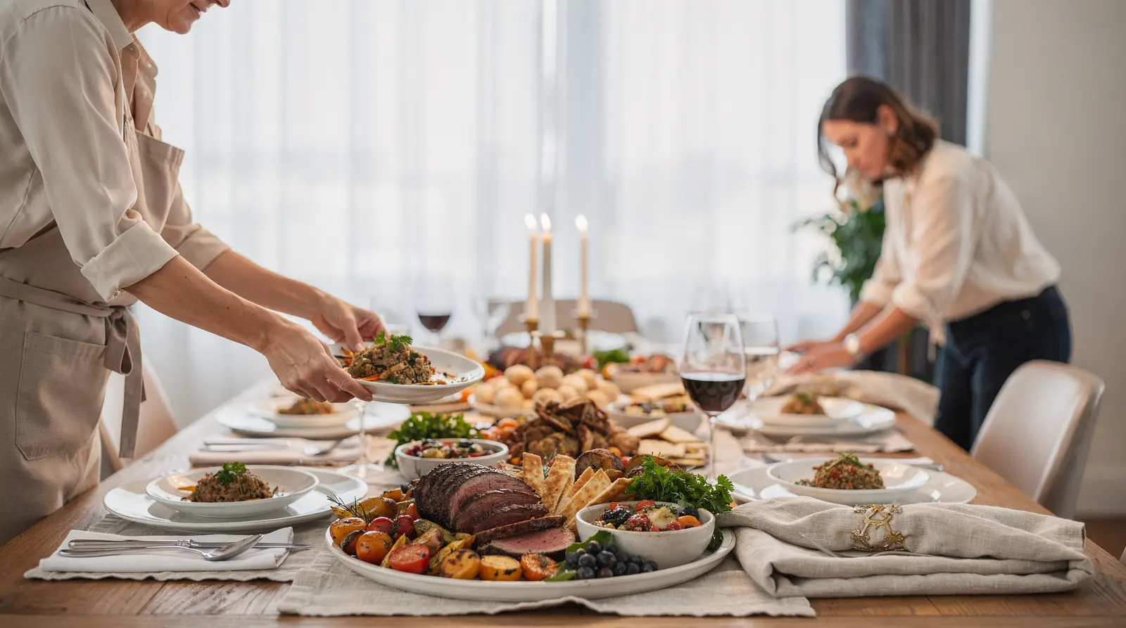 Full-service catering removes the kitchen burden from Passover hosts, letting a professional team handle sourcing and preparation