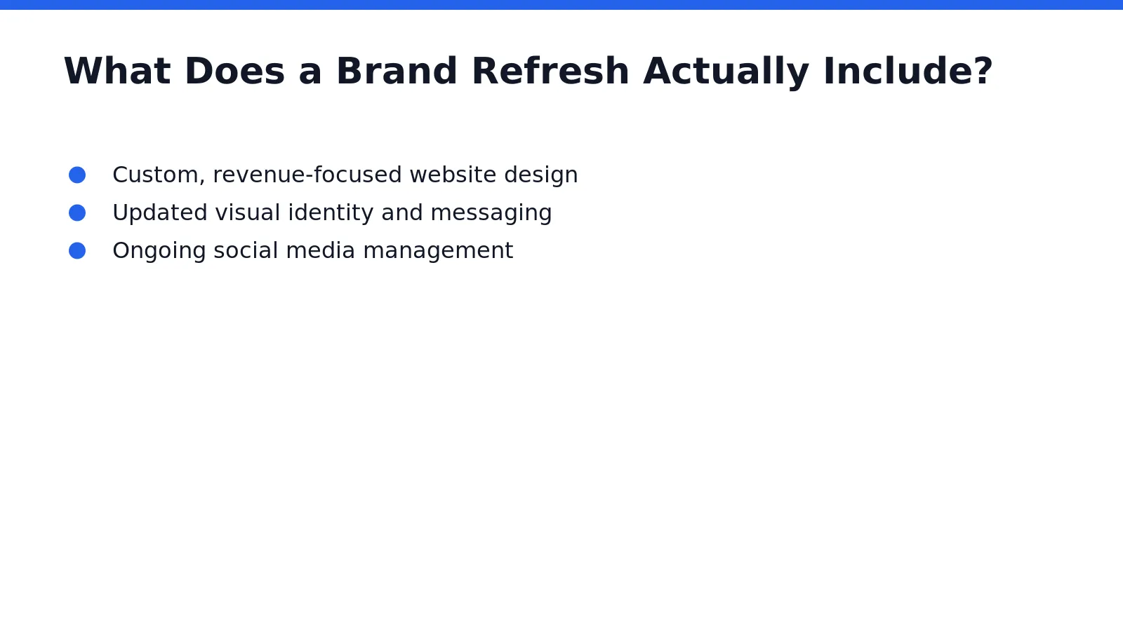 A comprehensive rebranding effort covers far more than a new logo. Strategic thinking drives