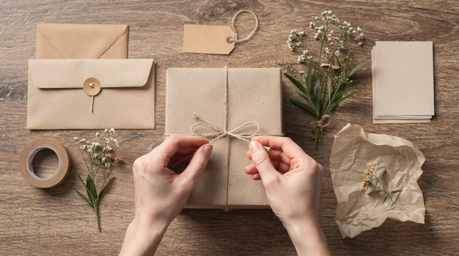 Eco-friendly stationery packaging turns a simple present into a statement about values. Handmade twig pencils