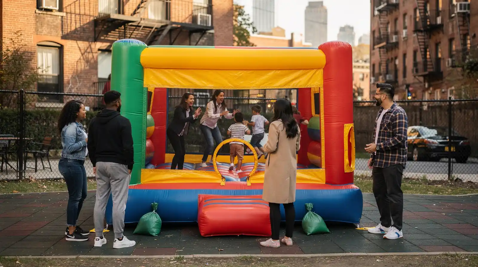 Families book more bounce houses than any other group in New York City. Birthday parties