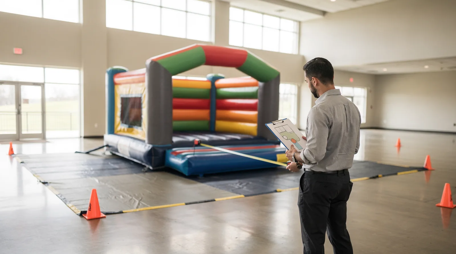 Matching an inflatable to a venue starts with measuring the space and counting the guests