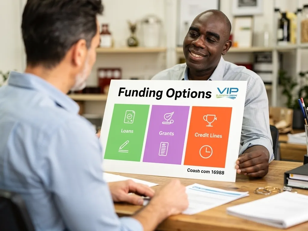Business owner weighing funding options at a consultation meeting