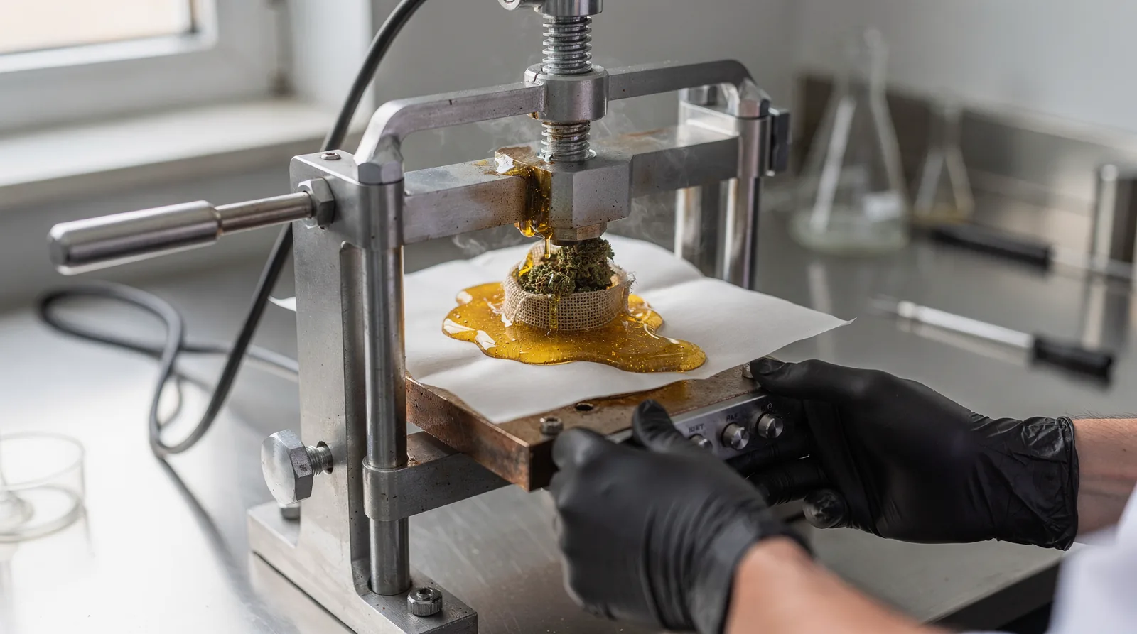 Heat and pressure do all the work. Live rosin production never touches chemical solvents