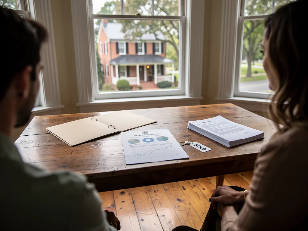 Executor signing probate sale documents for historic property