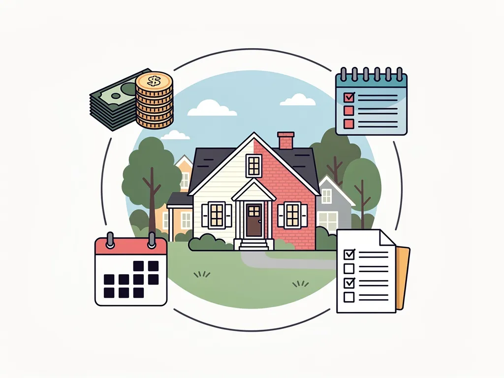 Homeowner organizing mortgage paperwork and deadline calendar