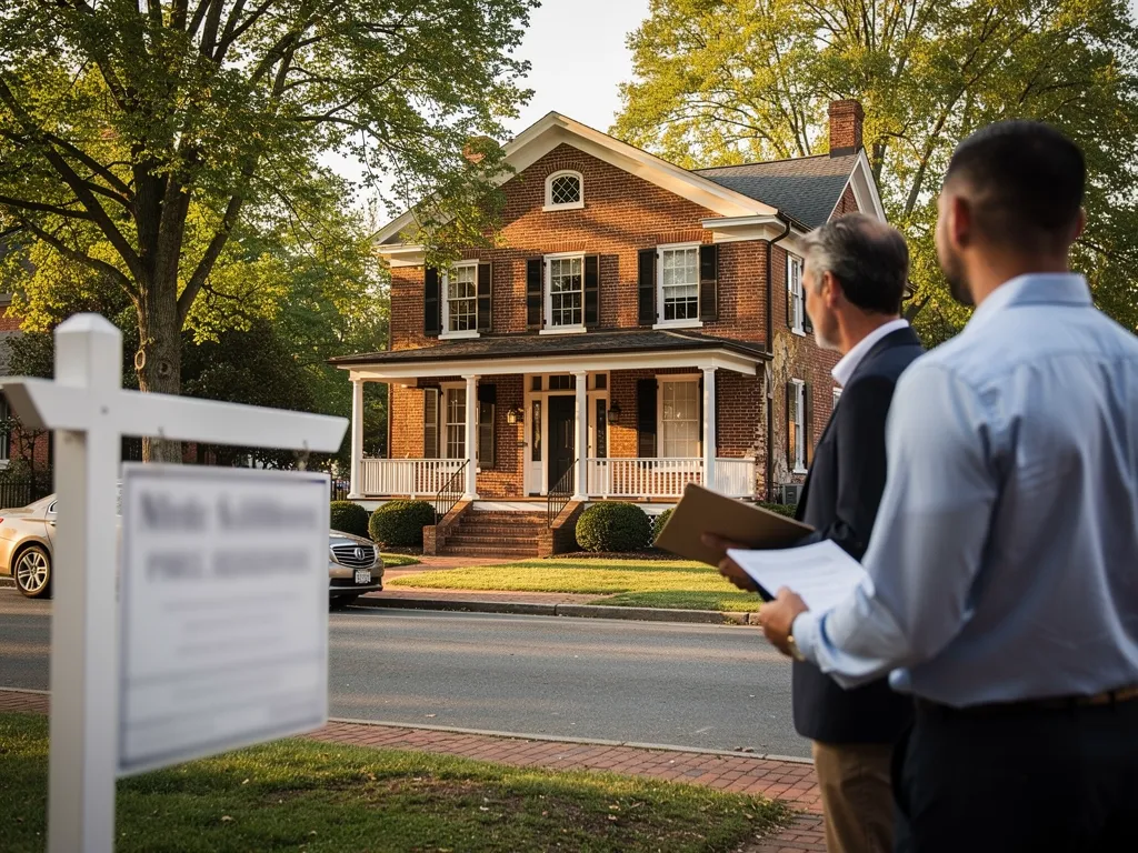 Landlord handing over keys for historic rental property sale