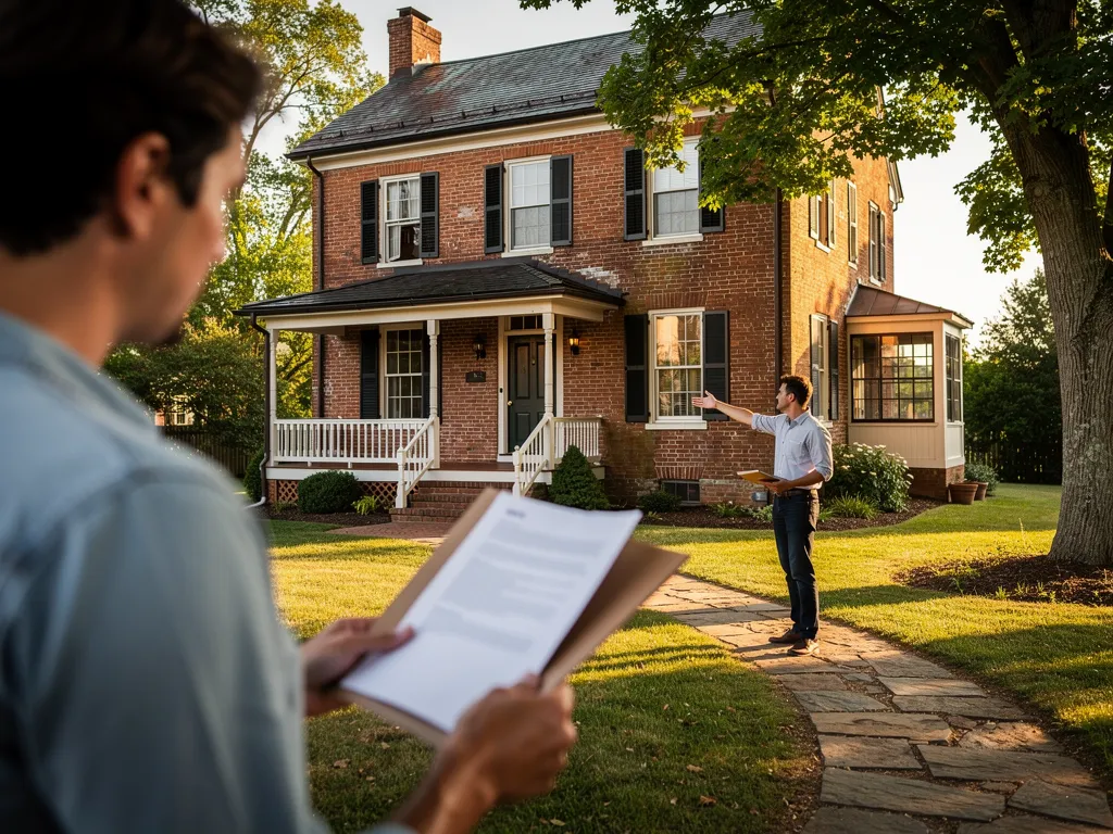 Cash buyer and seller shaking hands over historic property sale