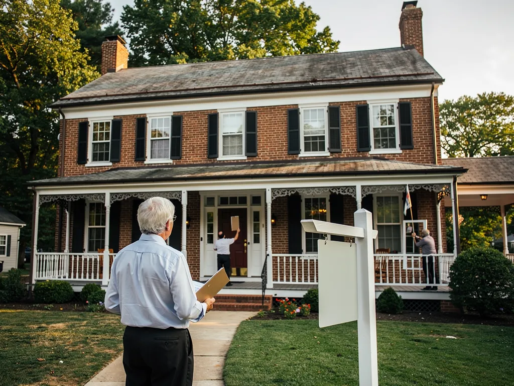 Estate attorney discussing inherited historic home with heirs