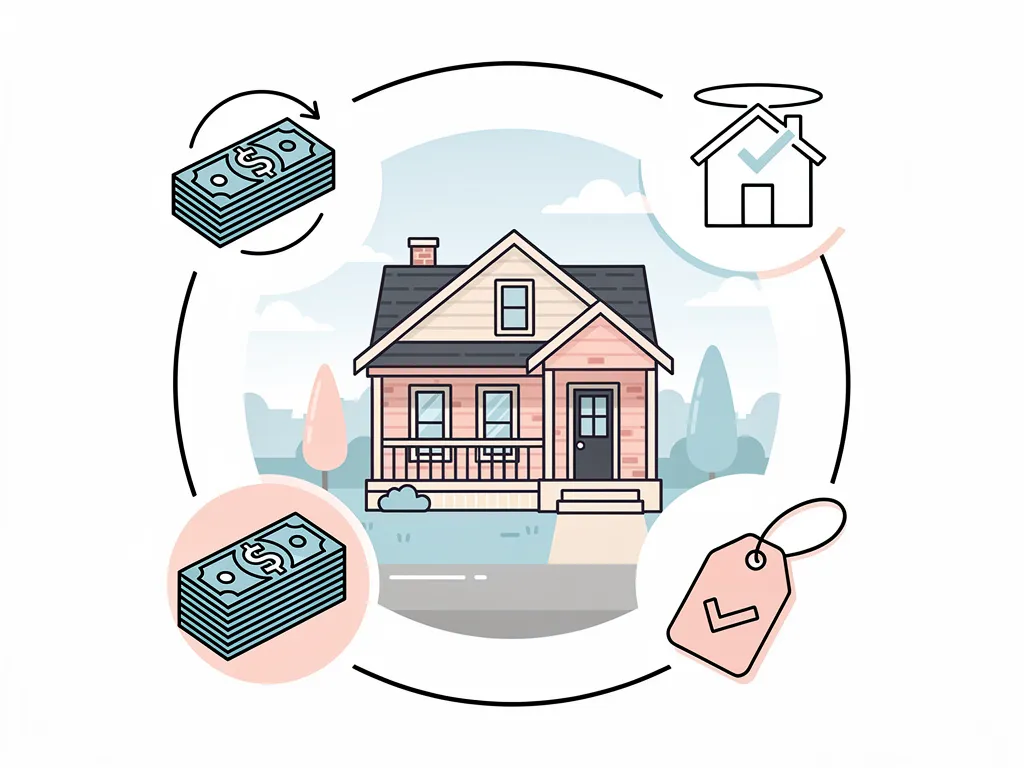 Landlord handing over rental property keys to cash buyer