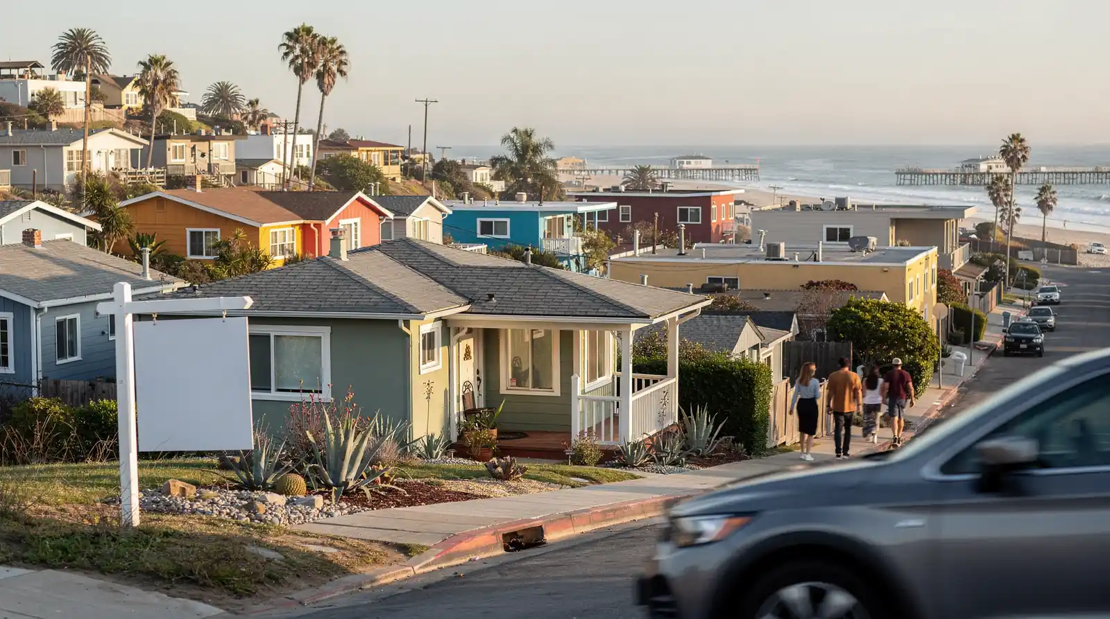 Renovated historic cottage exterior near the coast in Ocean Beach