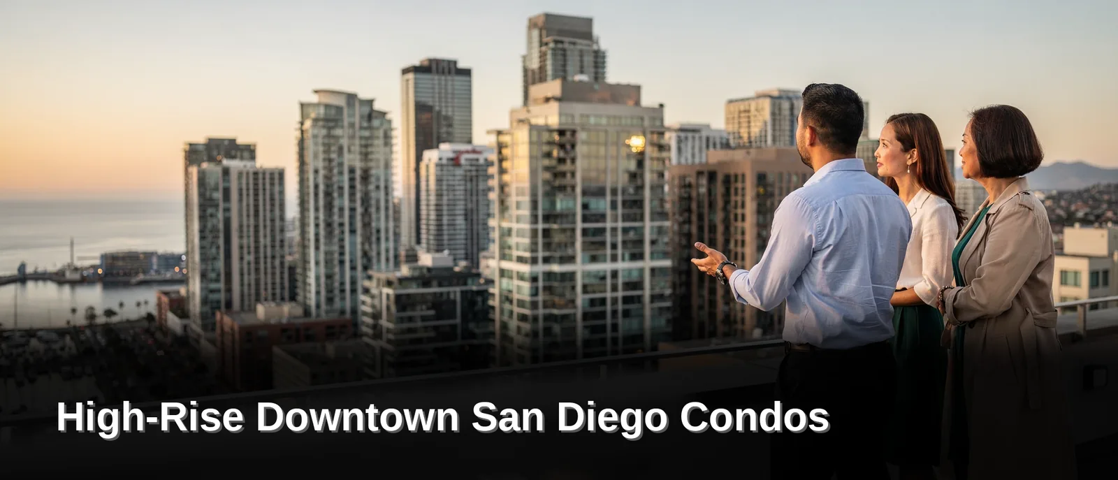 Downtown San Diego high-rise condos along the waterfront