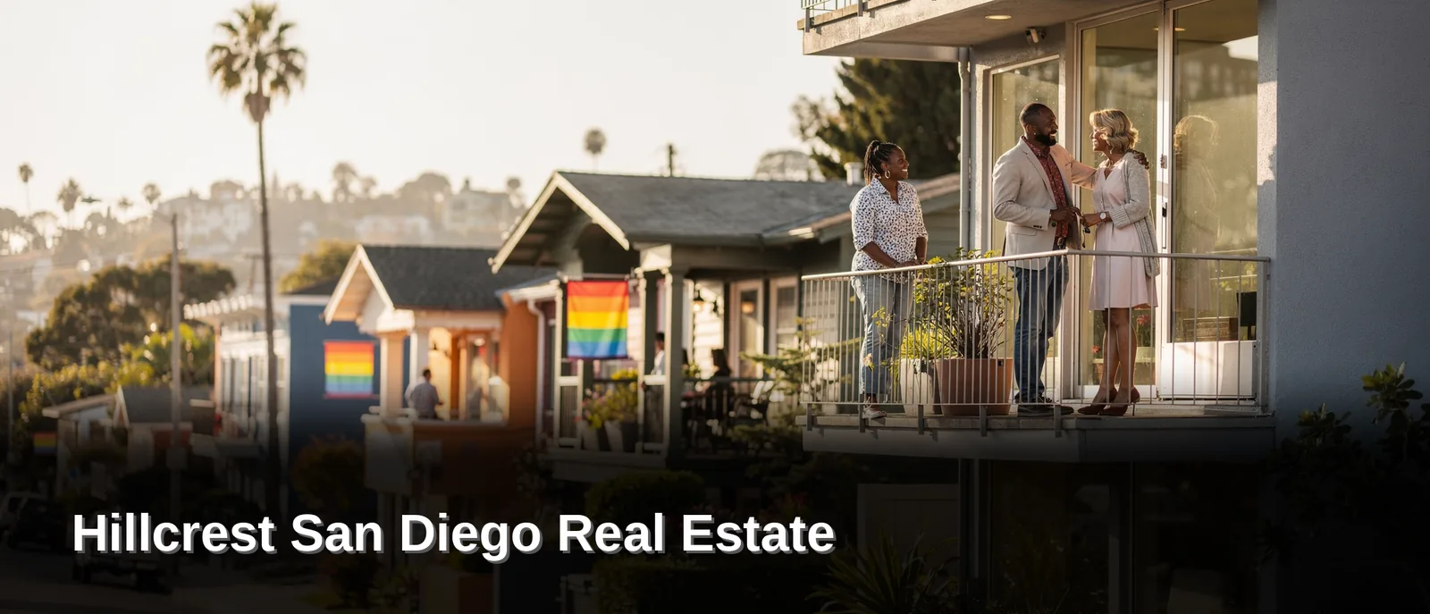 Hillcrest San Diego neighborhood street with historic homes