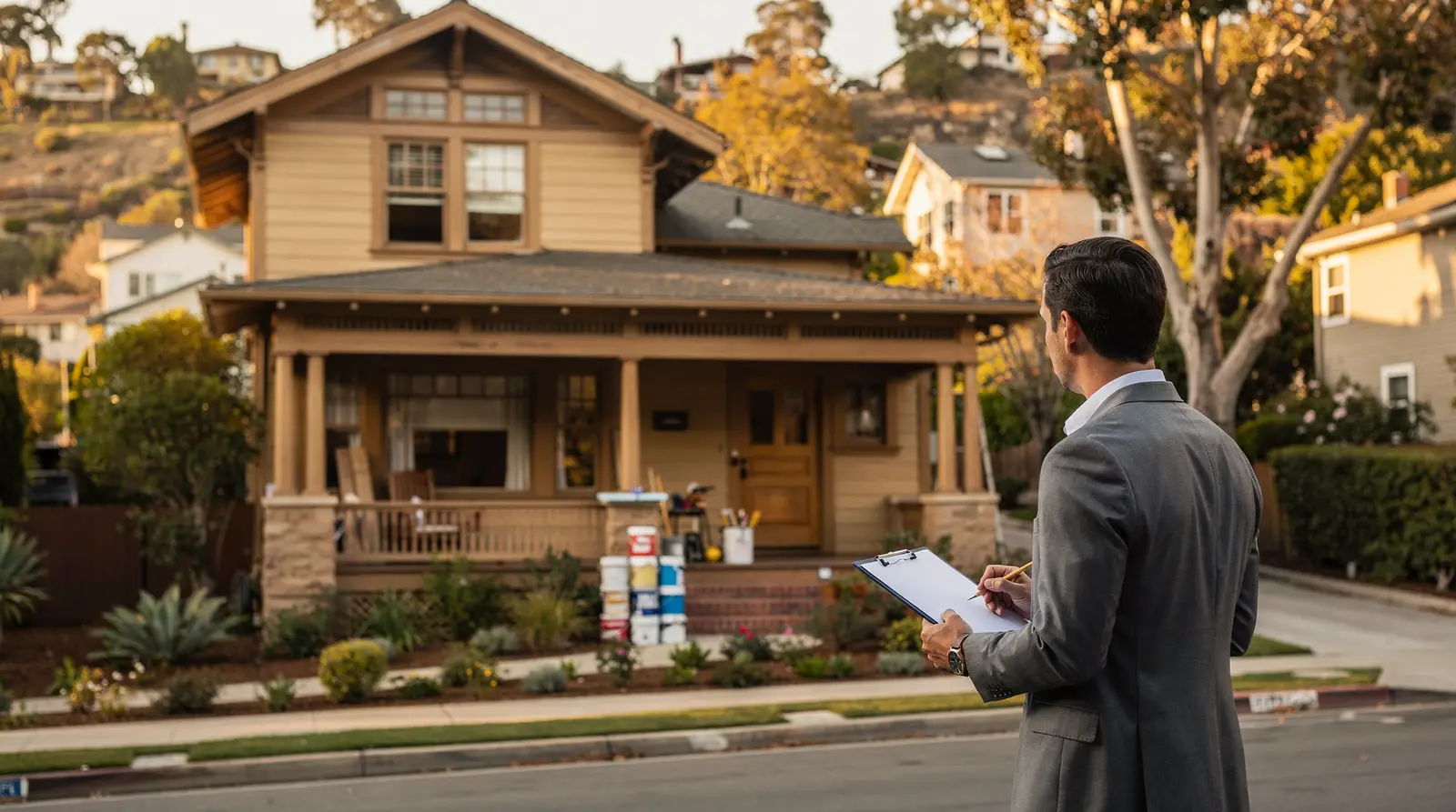 Historic craftsman home on a tree-lined street in Hillcrest