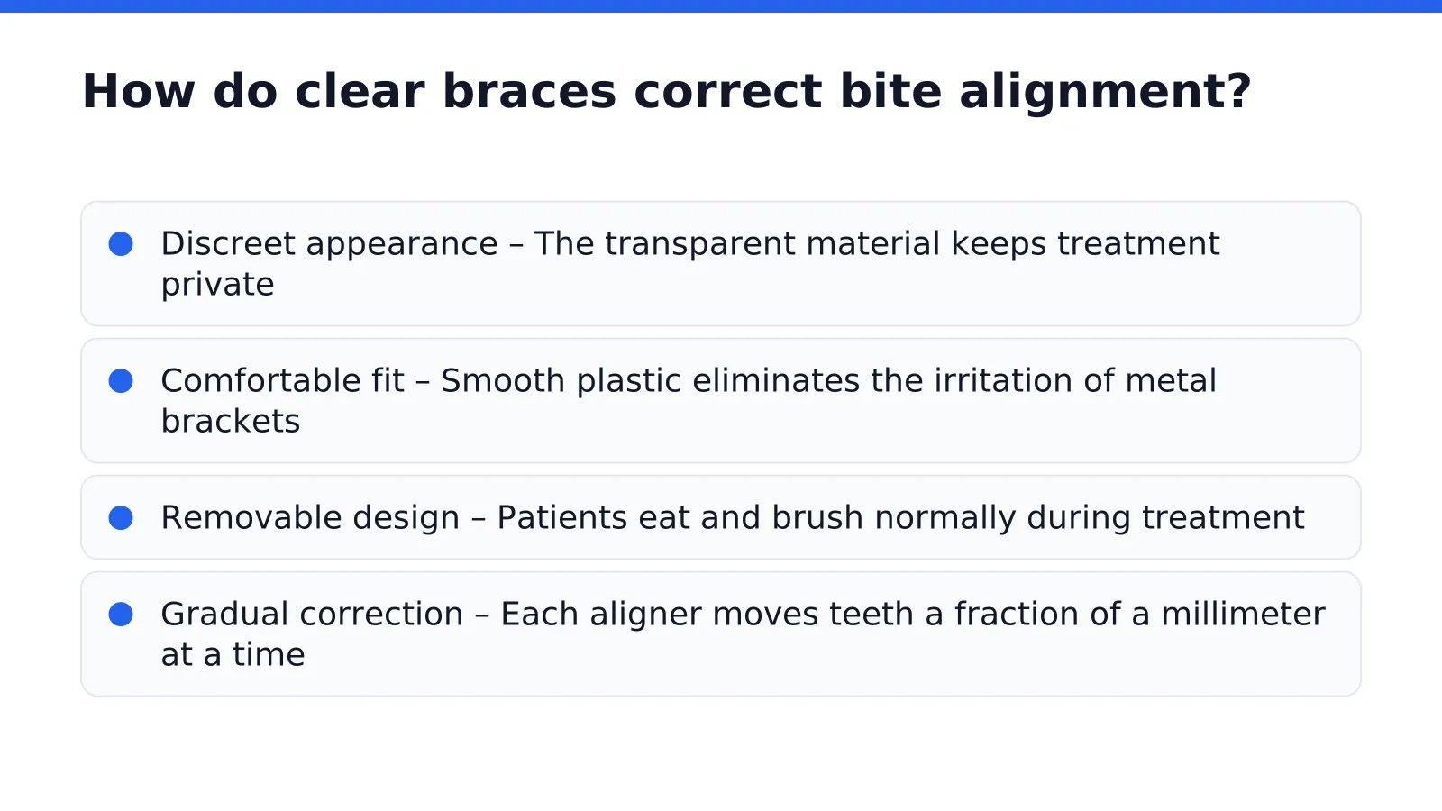 How do clear braces correct bite alignment