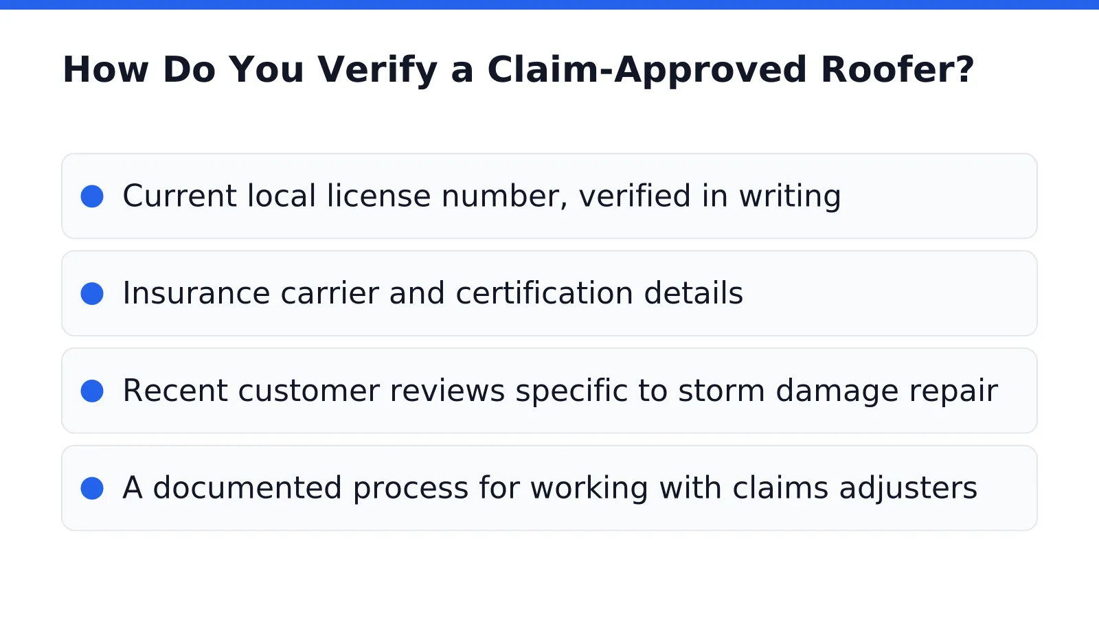 How Do You Verify a Claim-Approved Roofer