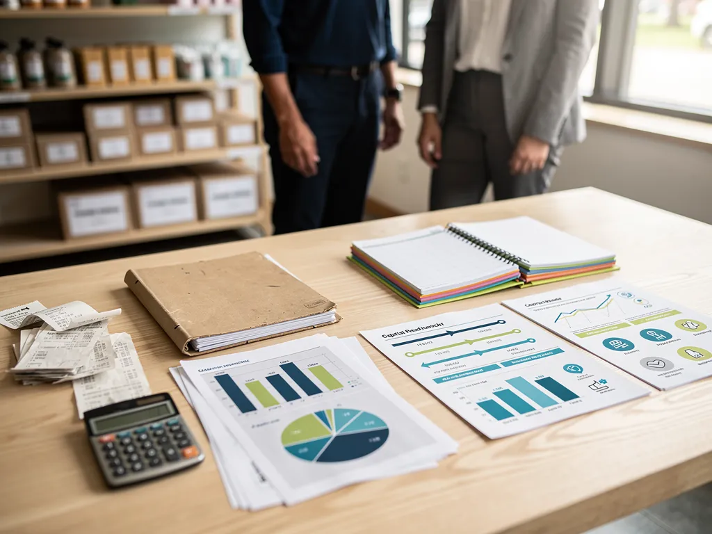 Business owner comparing credit scores against a long-term capital readiness plan