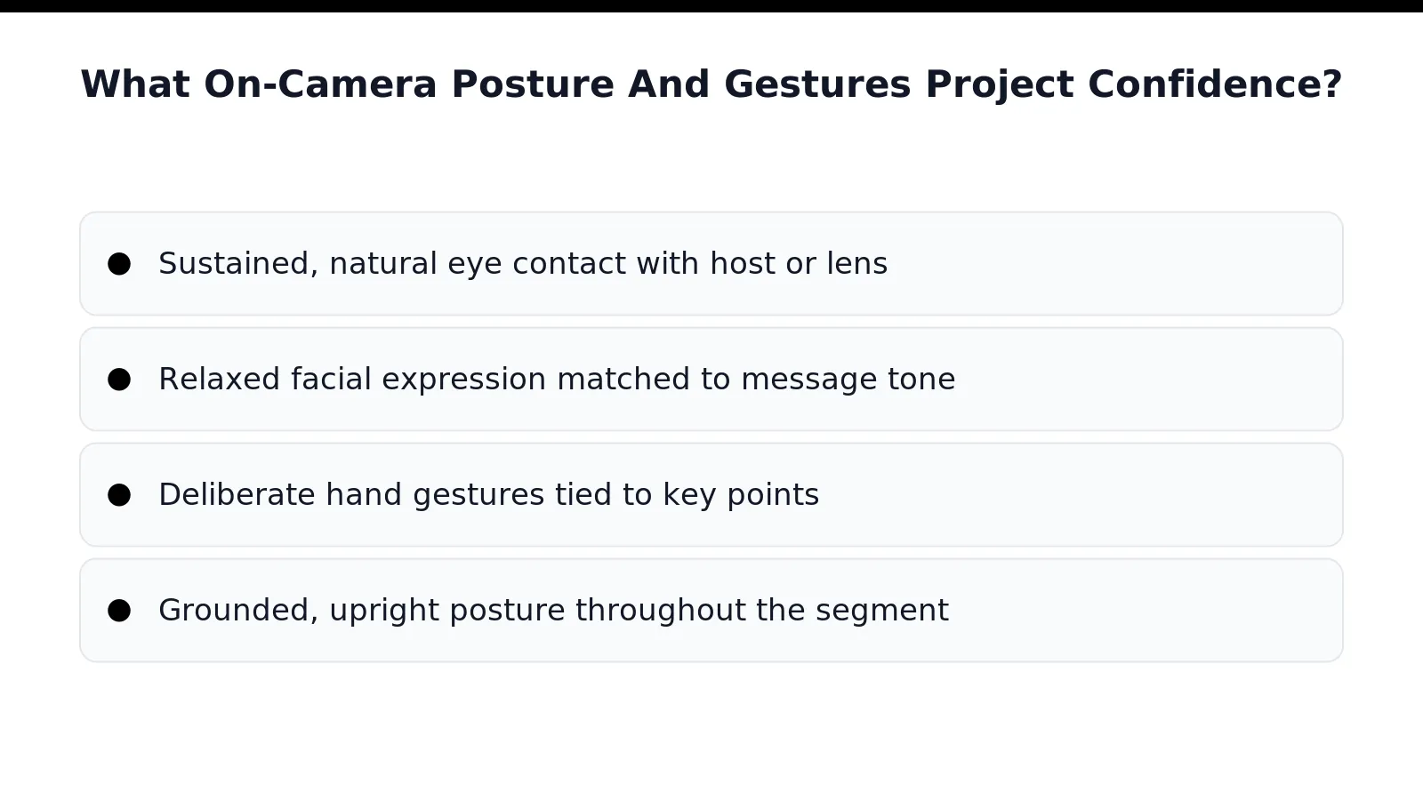 What On-Camera Posture And Gestures Project Confidence