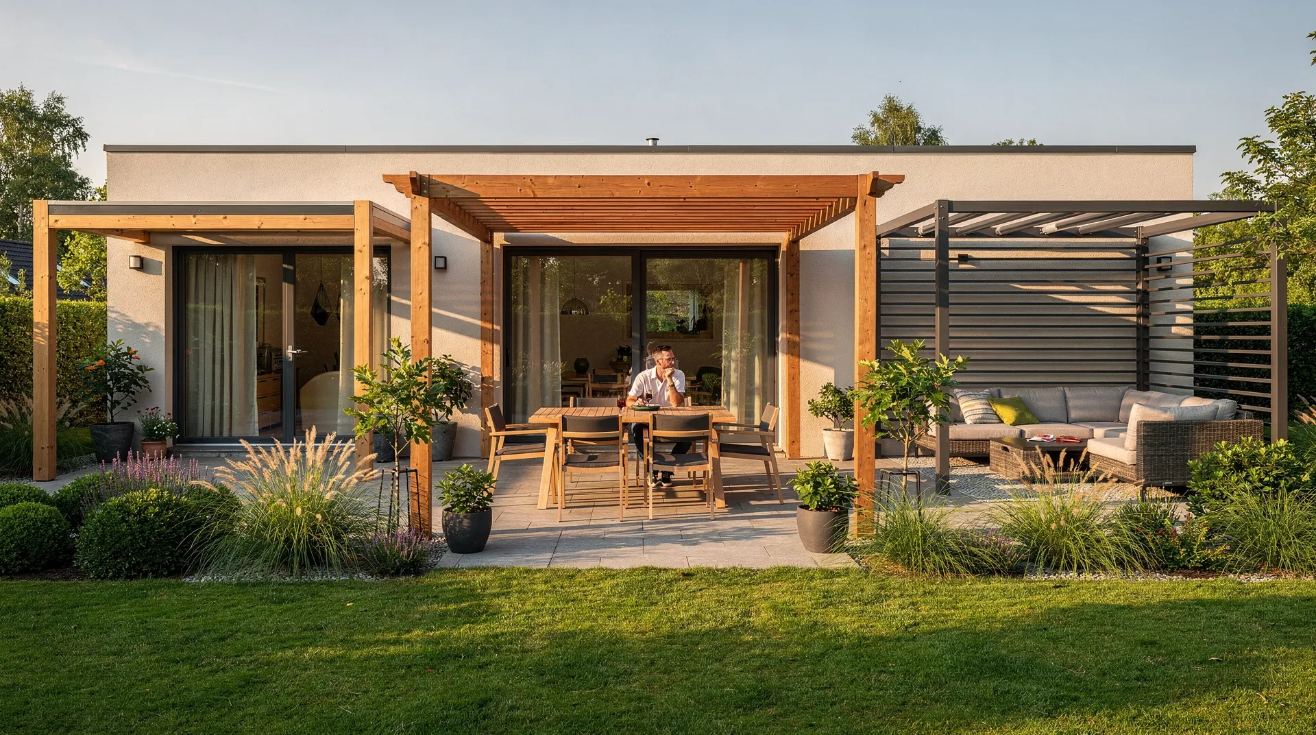 Homeowners can choose between freestanding structures for open garden settings and wall-mounted configurations that extend