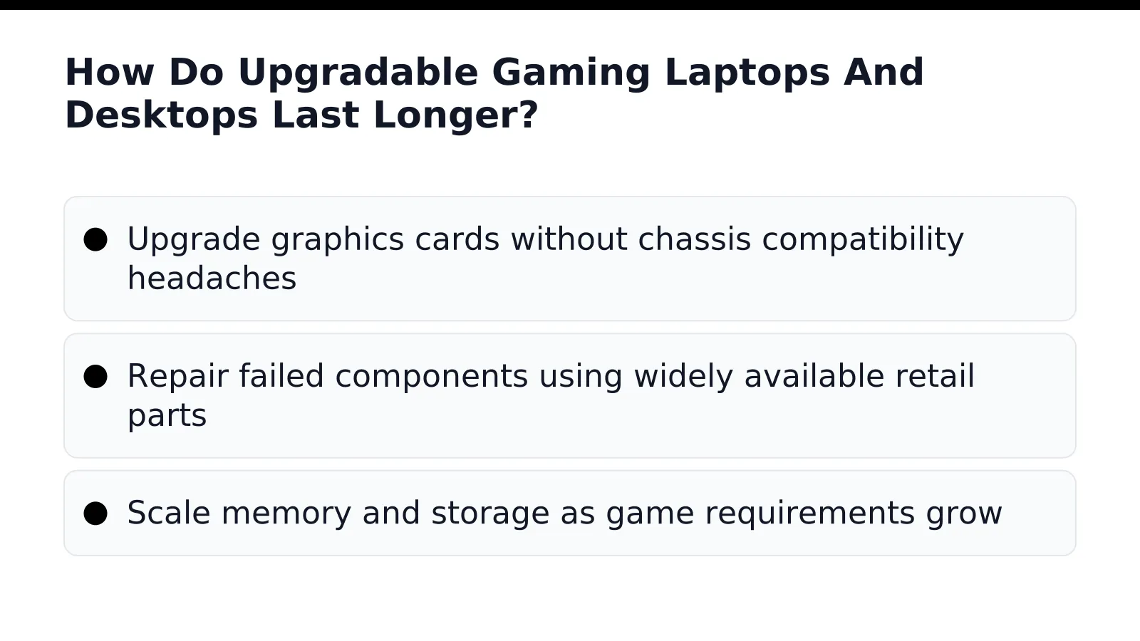 How Do Upgradable Gaming Laptops And Desktops Last Longer