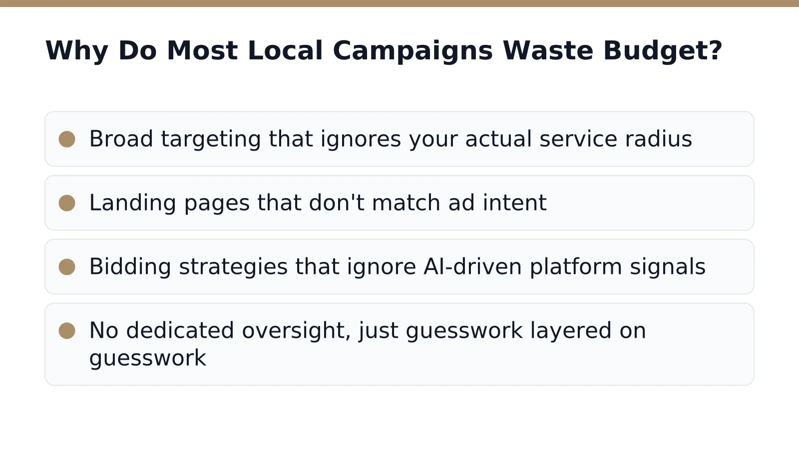 Why Do Most Local Campaigns Waste Budget