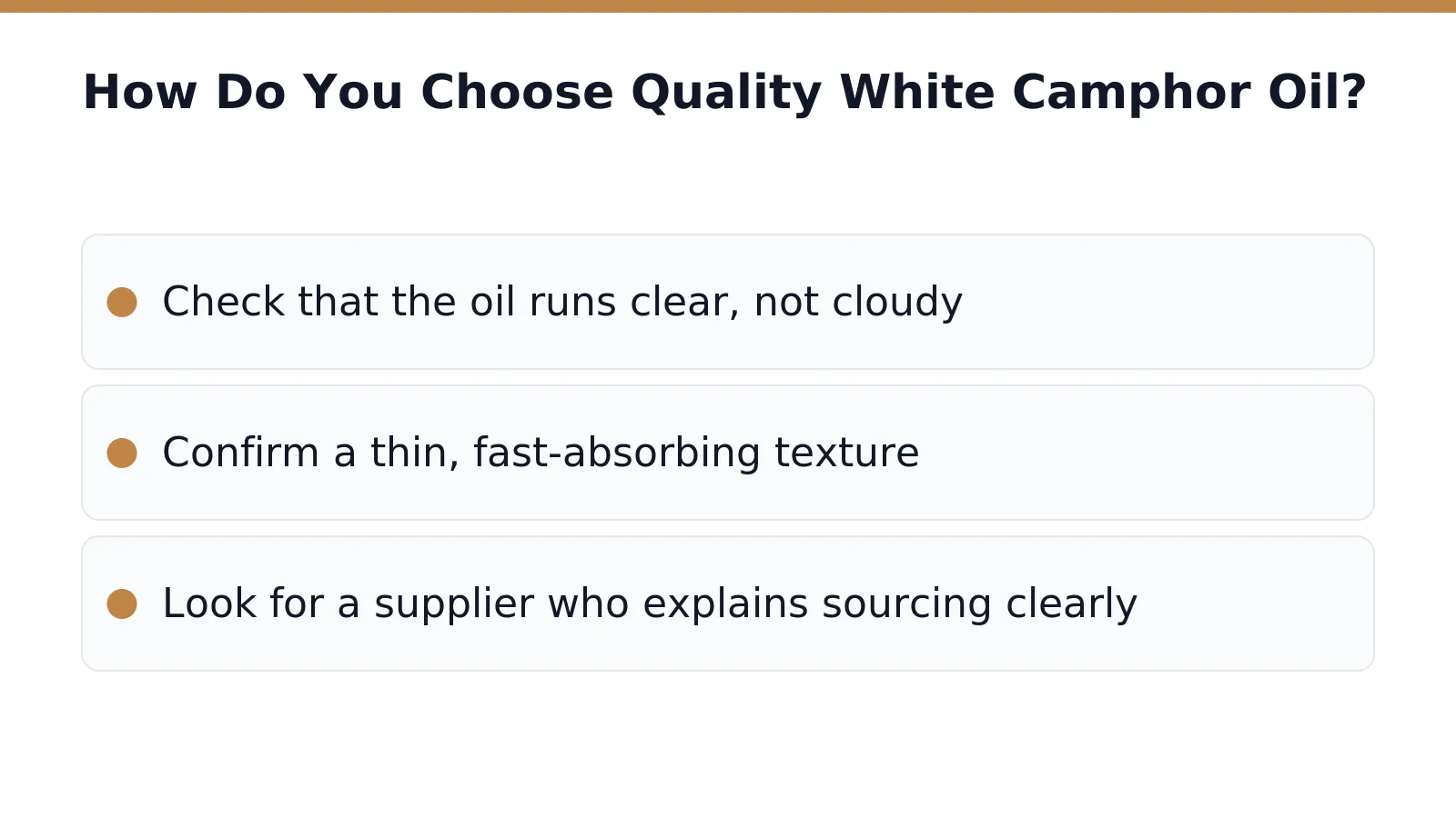 How Do You Choose Quality White Camphor Oil