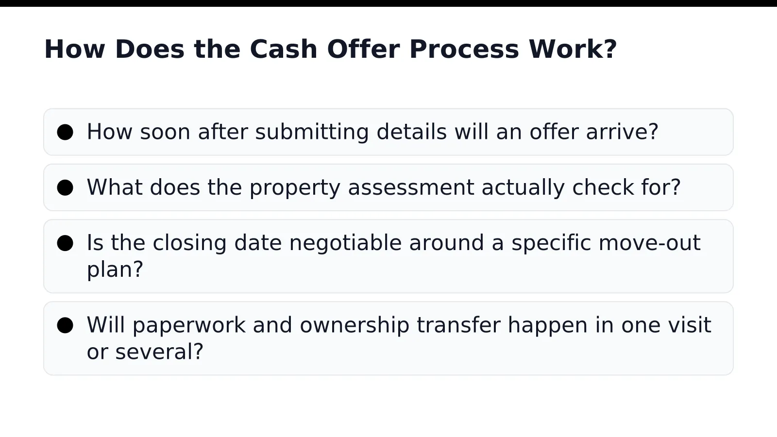 How Does the Cash Offer Process Work