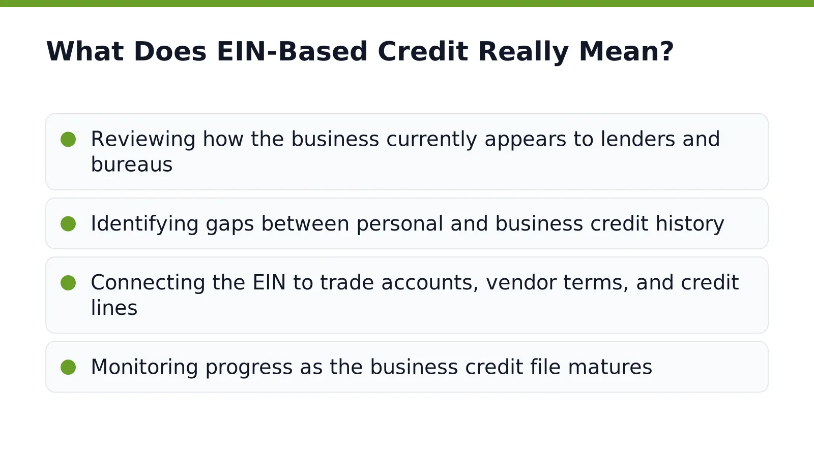 What Does EIN-Based Credit Really Mean