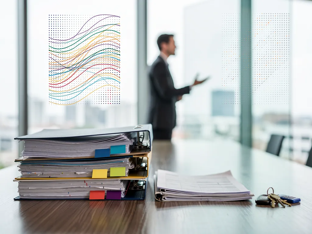 Underwriter reviewing a business credit file separate from personal credit