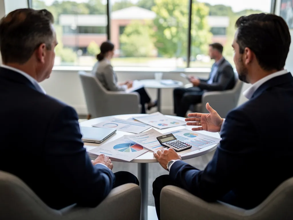 business advisor guiding an owner through a credit consultation