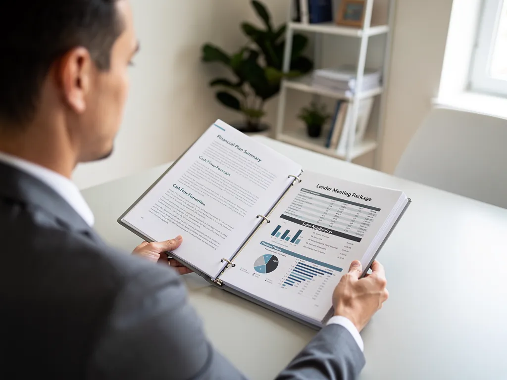 completed financial summary ready to present to a lender