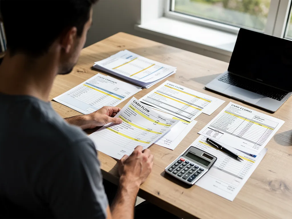 ledger pages listing incoming and outgoing business payments