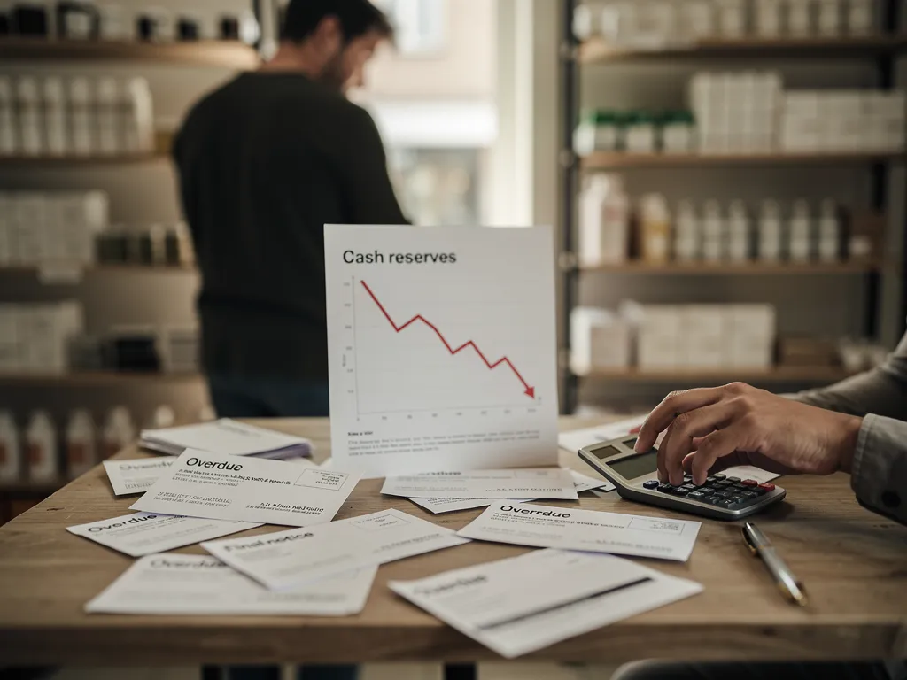business owner reviewing a cash flow plan to avoid budgeting errors
