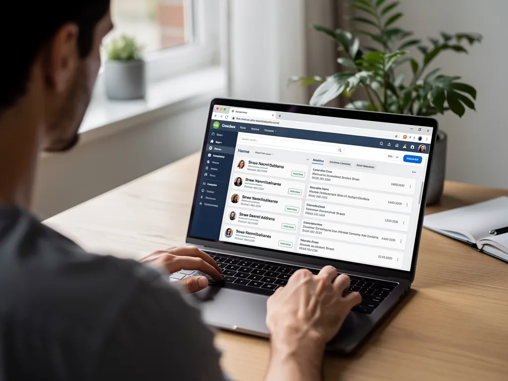Business owner cross-checking company name and address across directory listings