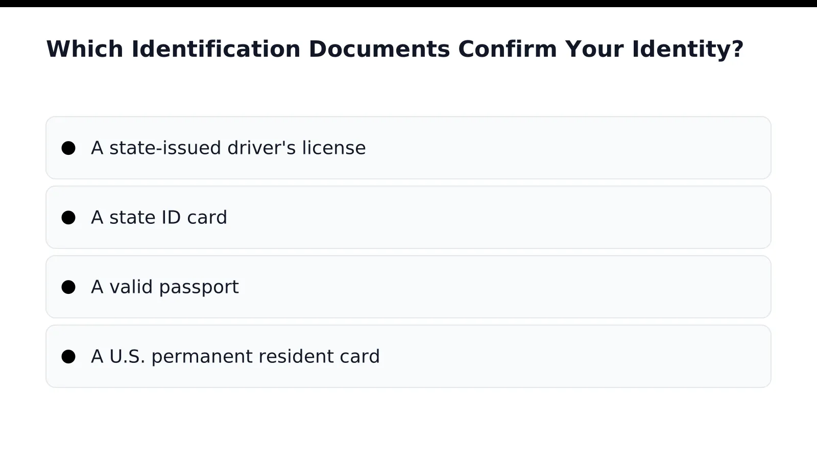 Which Identification Documents Confirm Your Identity