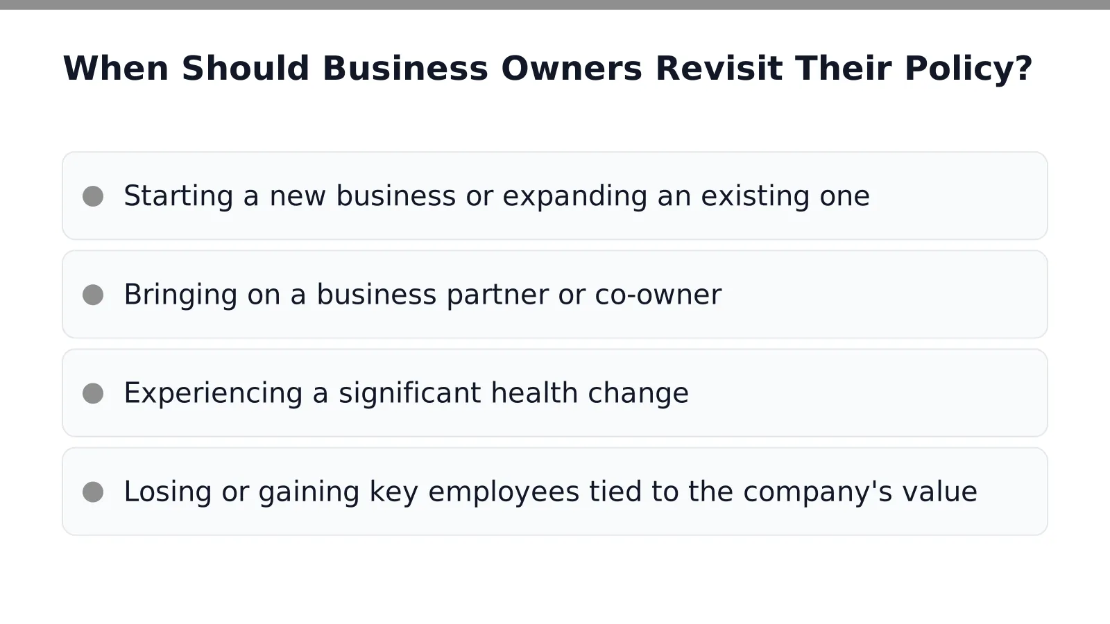 When Should Business Owners Revisit Their Policy