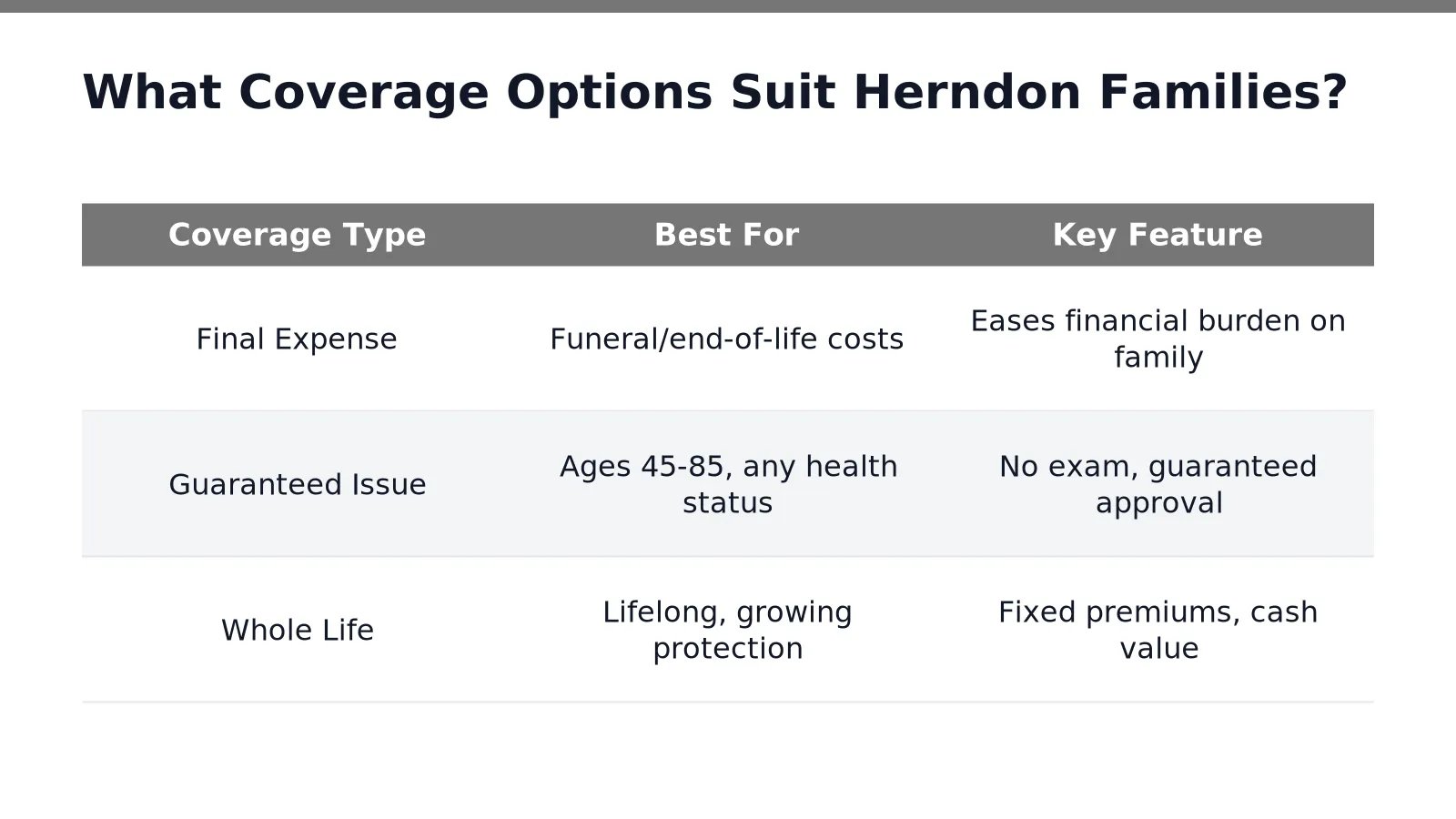 What Coverage Options Suit Herndon Families