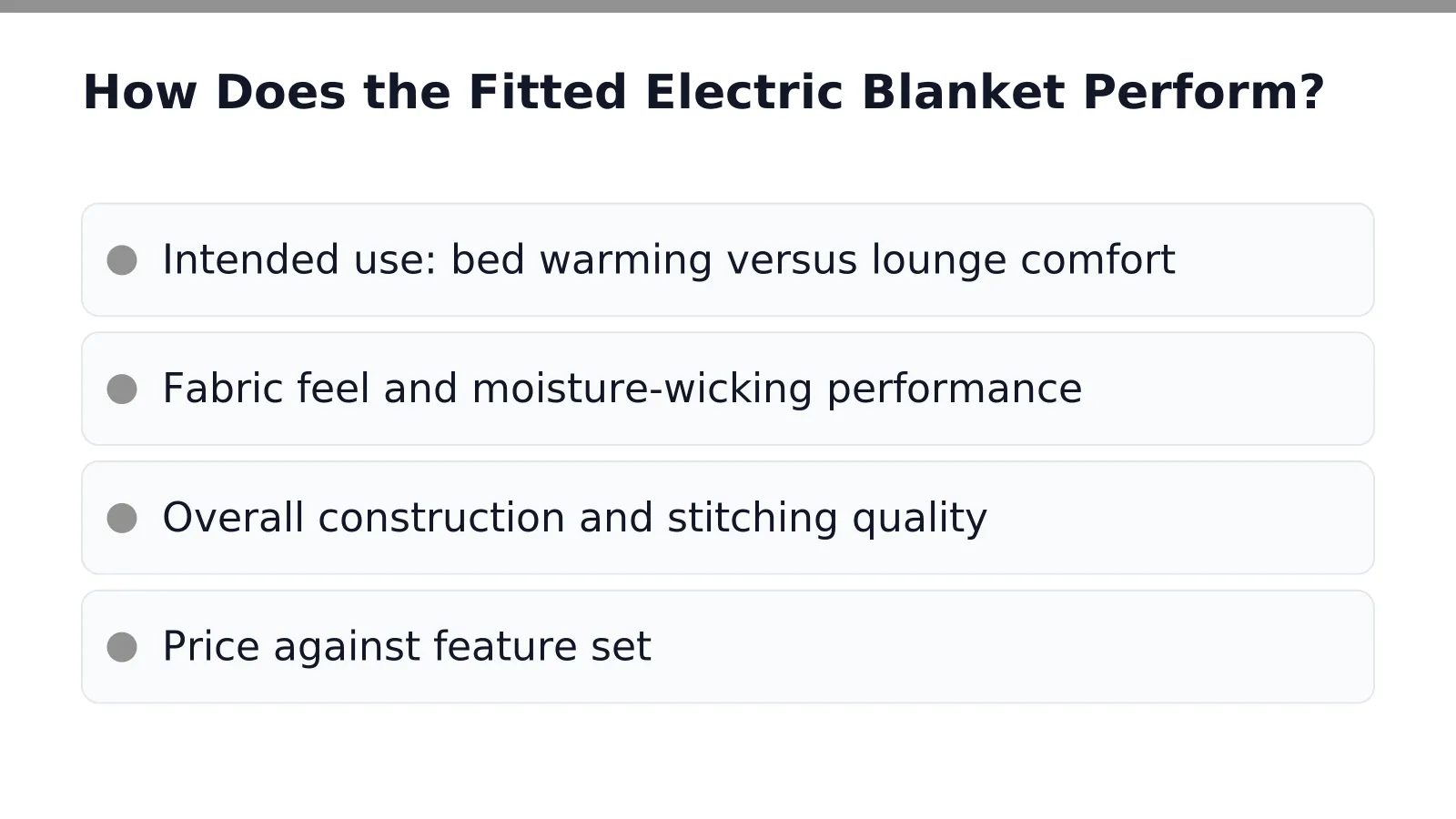 How Does the Fitted Electric Blanket Perform
