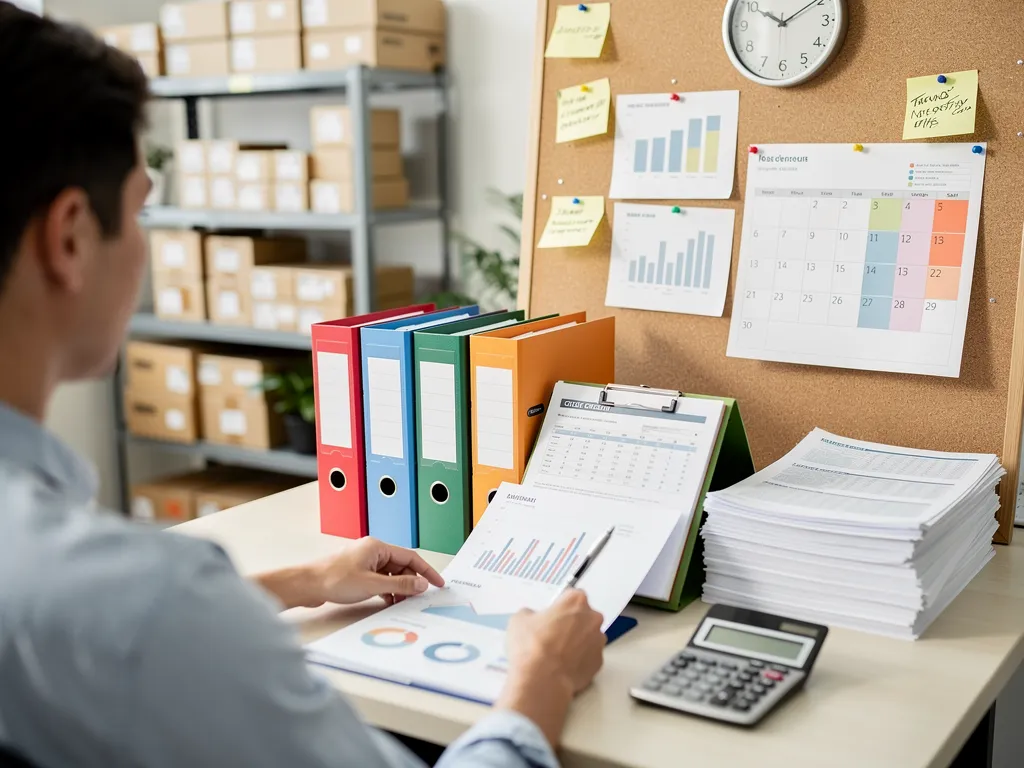 Business owner tracking credit score trends on a monitoring dashboard