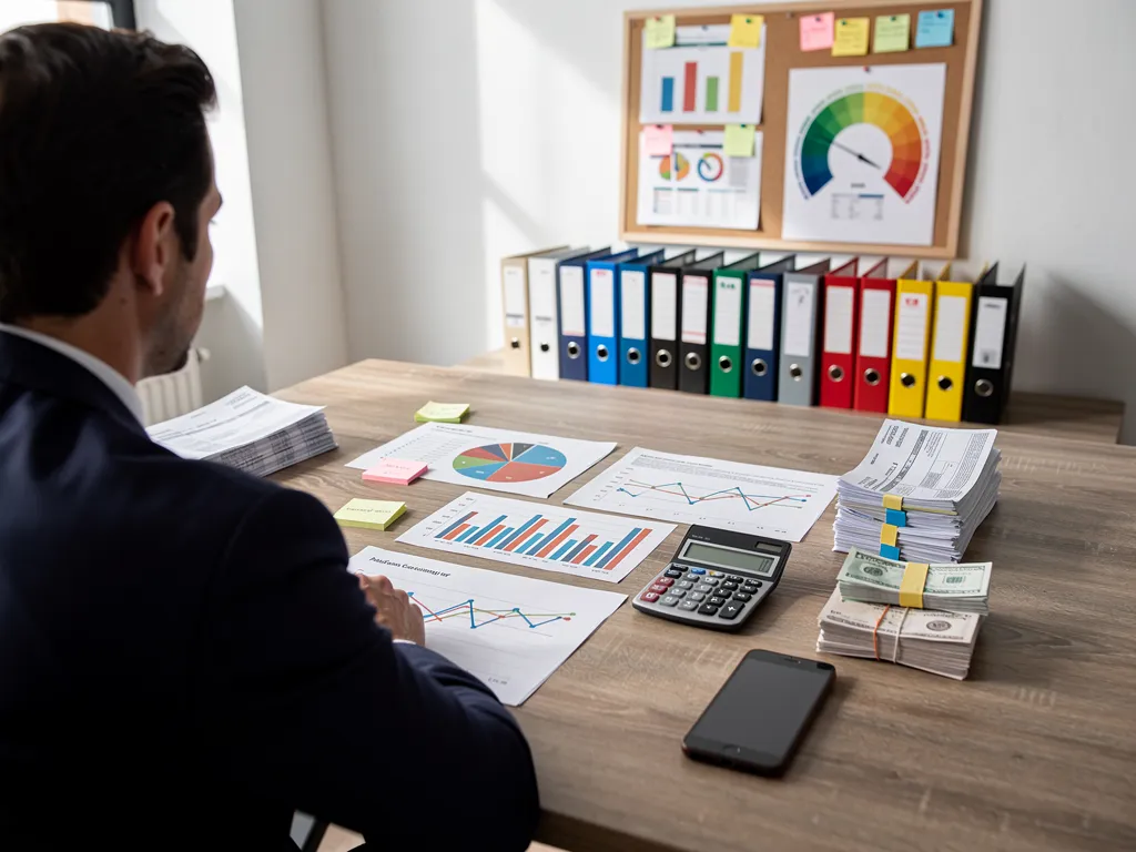 Business owner maintaining strong creditor relationships and diverse credit lines