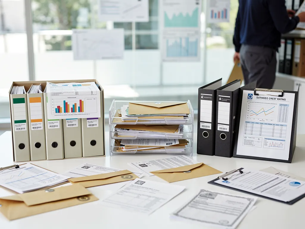 Icons representing the three major business credit reporting bureaus