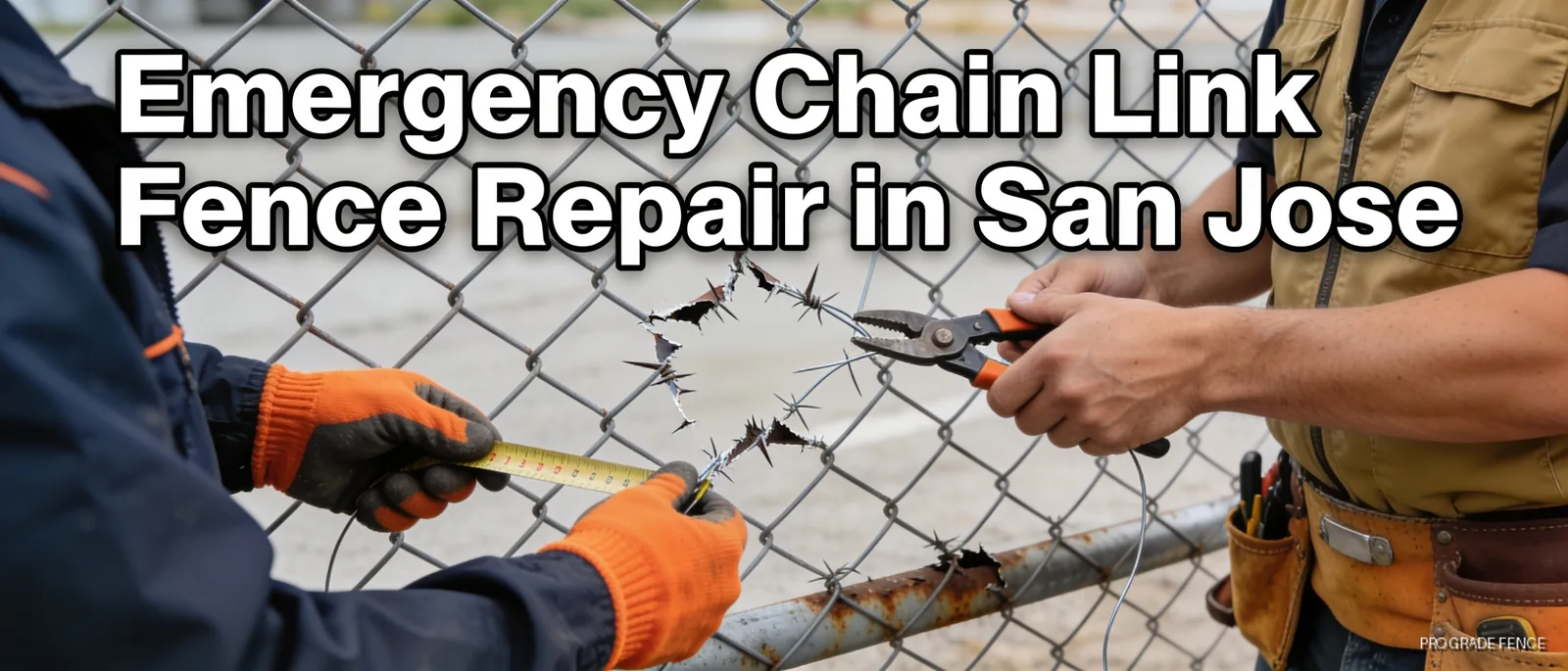 Chain link fences on San Jose residential and commercial properties can suffer sudden damage